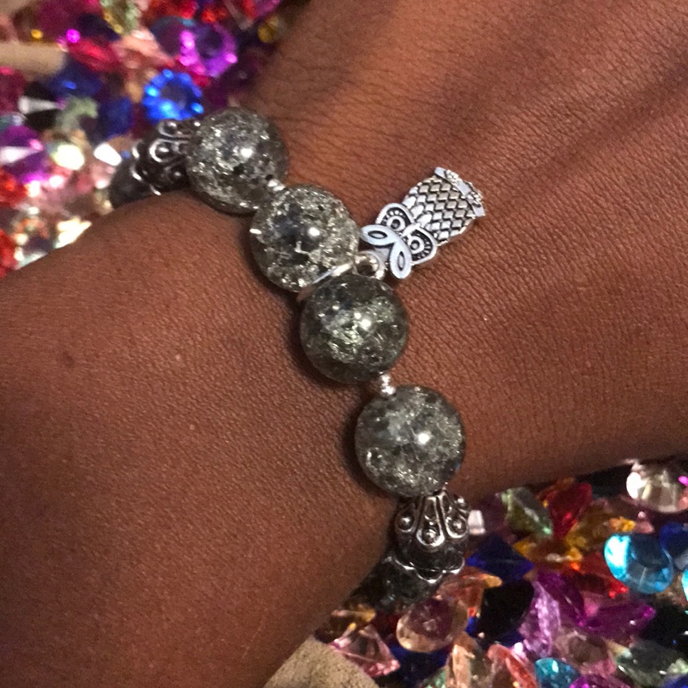 Meaning glass Elastic bracelet